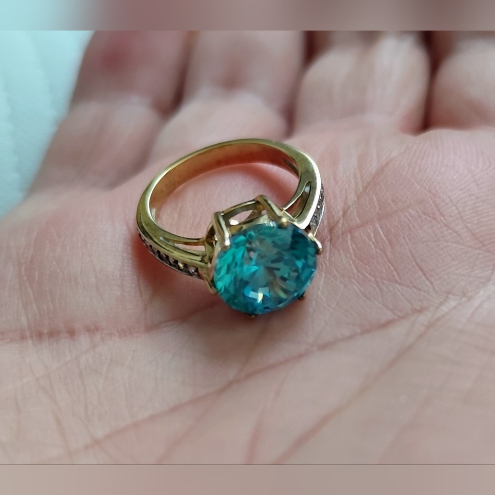 Blue Zirconia Ring (925; By BBJ; Sz: 4.8)